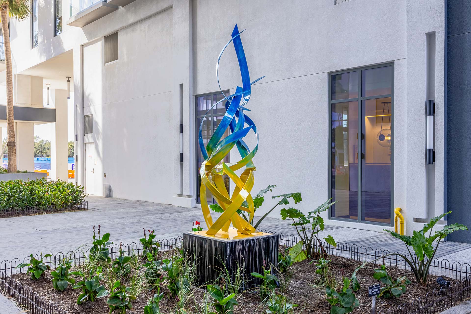 Colorful sculpture at Aer Tampa.