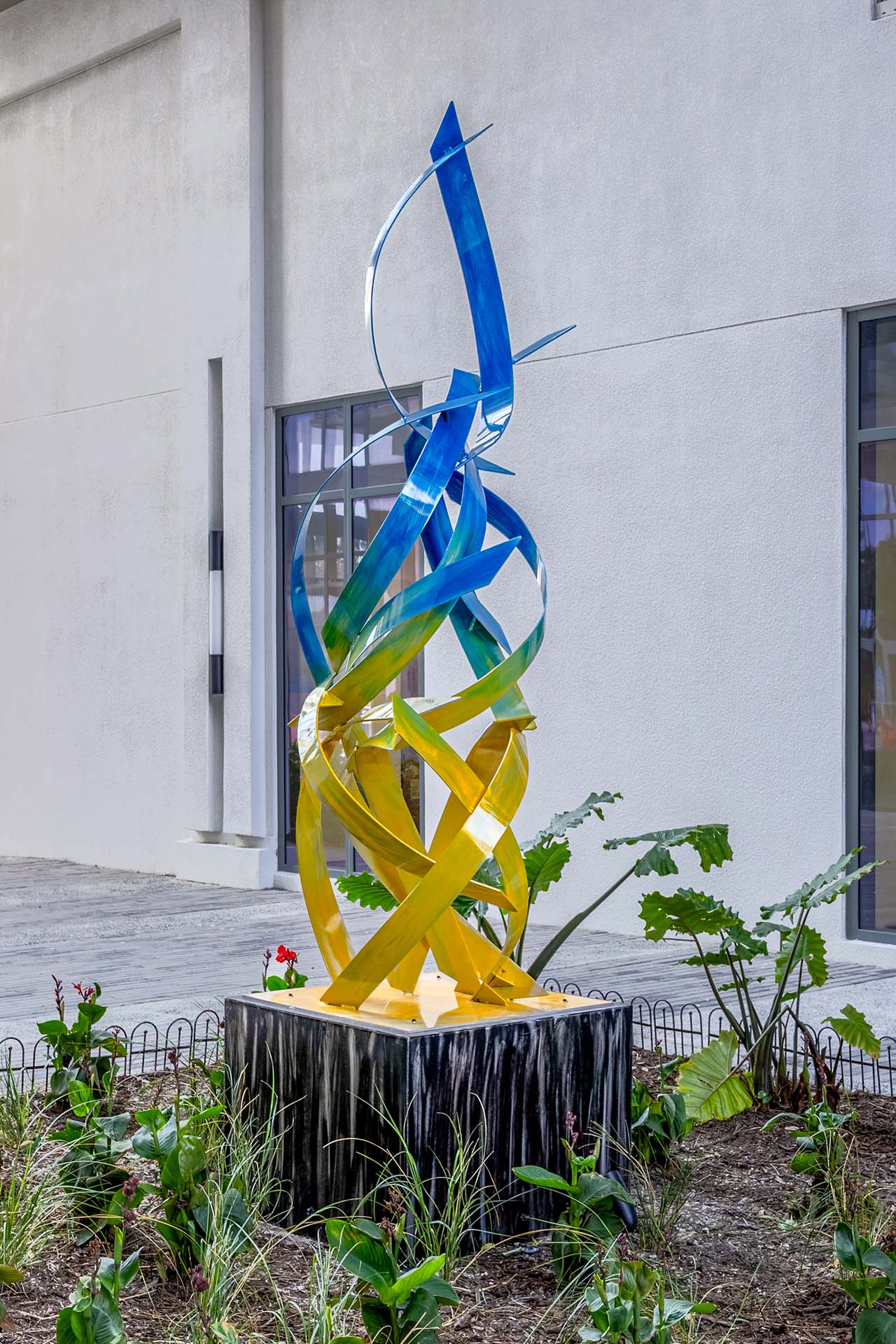 Colorful sculpture at Aer Tampa.